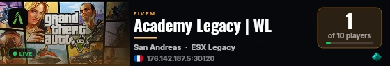 Academy Legacy | WL live status badge