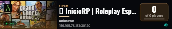 🏙️ InicioRP | Roleplay Español live status badge