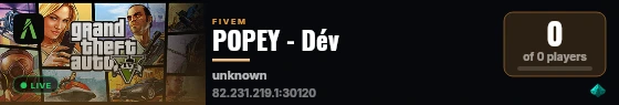 POPEY - Dév live status badge