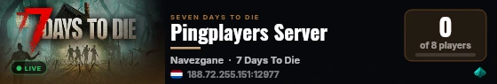 Pingplayers Server live status badge