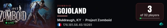 GOJOLAND live status badge