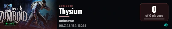 Thysium live status badge