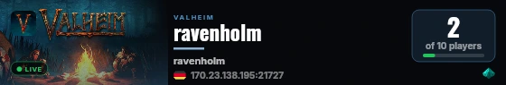 ravenholm live status badge