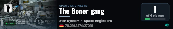 The Boner gang live status badge
