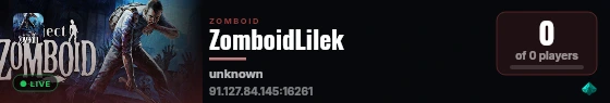 ZomboidLilek live status badge