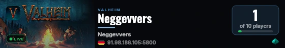 Neggevvers live status badge