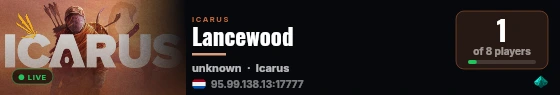Lancewood live status badge