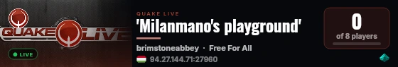 'Milanmano's playground' live status badge