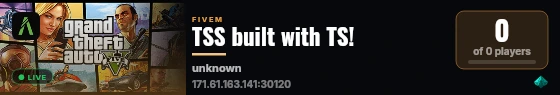 TSS built with TS! live status badge