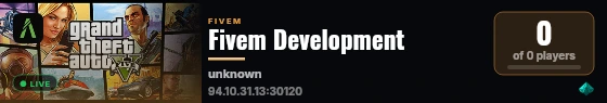 Fivem Development live status badge