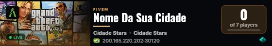 Nome Da Sua Cidade live status badge