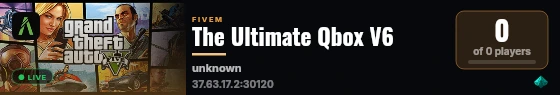 The Ultimate Qbox V6 live status badge