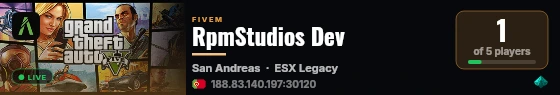 RpmStudios Dev live status badge