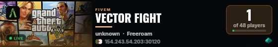 VECTOR FIGHT live status badge