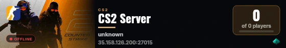 CS2 Server live status badge