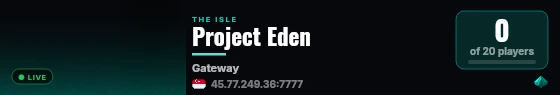 Project Eden live status badge