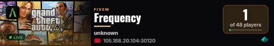 Frequency live status badge