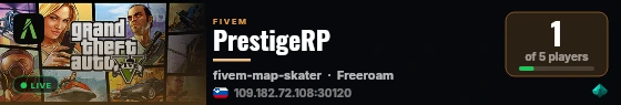 PrestigeRP live status badge