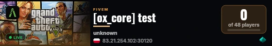 [ox_core] test live status badge