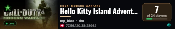 Hello Kitty Island Adventure DM GunGame live status badge