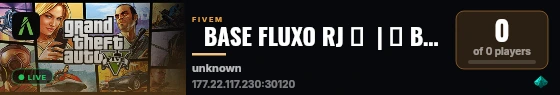   BASE FLUXO RJ 😈  | ✔️ BASE OTIMIZADA E INOVADORA ✔️ | 🌀 https://discord.gg/wzPgpUjCuk live status badge