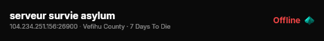 serveur survie asylum live status badge
