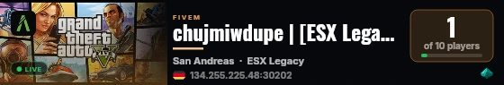 chujmiwdupe | [ESX Legacy] live status badge