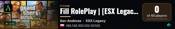Fill RolePlay | [ESX Legacy] live status badge