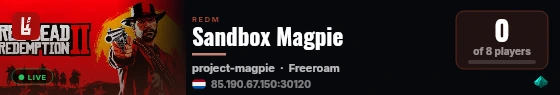 Sandbox Magpie live status badge
