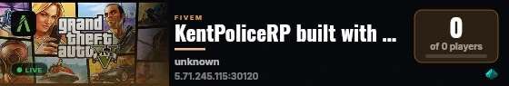 KentPoliceRP built with Kent Police RP! live status badge