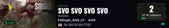 SVO SVO SVO SVO live status badge