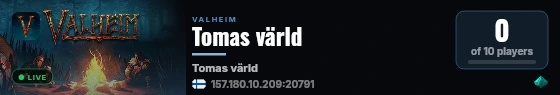 Tomas värld live status badge