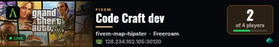 Code Craft dev live status badge