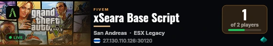 xSeara Base Script live status badge