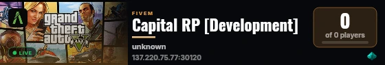 Capital RP [Development] live status badge