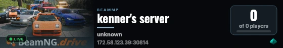kenner's server live status badge