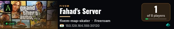 Fahad's Server live status badge