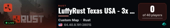 LuffyRust Texas USA - 3x PvP Solo Duo Trio|Raid Window|Kits|Ski live status badge