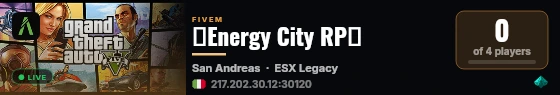 ⚡Energy City RP⚡ live status badge