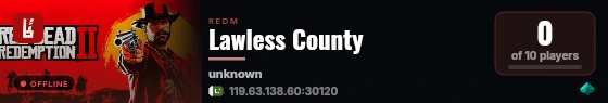 Lawless County live status badge