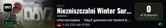 Niezniszczalni Winter Survival PL PvP No Raid AI 2026.08 live status badge