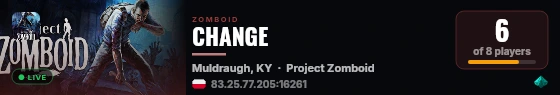 CHANGE live status badge