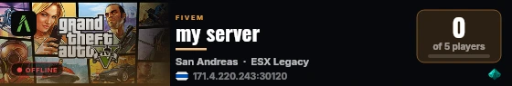 my server live status badge
