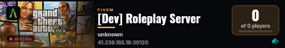 [Dev] Roleplay Server live status badge