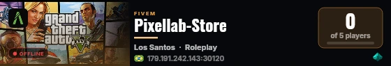 Pixellab-Store live status badge