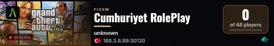 Cumhuriyet RolePlay live status badge