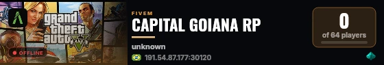 CAPITAL GOIANA RP live status badge