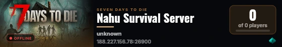 Nahu Survival Server live status badge
