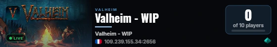 Valheim - WIP live status badge