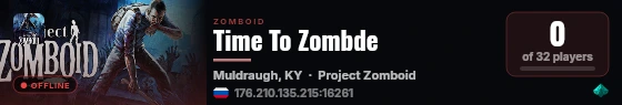 Time To Zombde live status badge